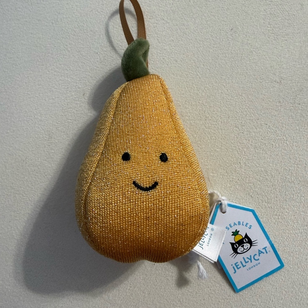 Jellycat Festive Gold Pear Plush